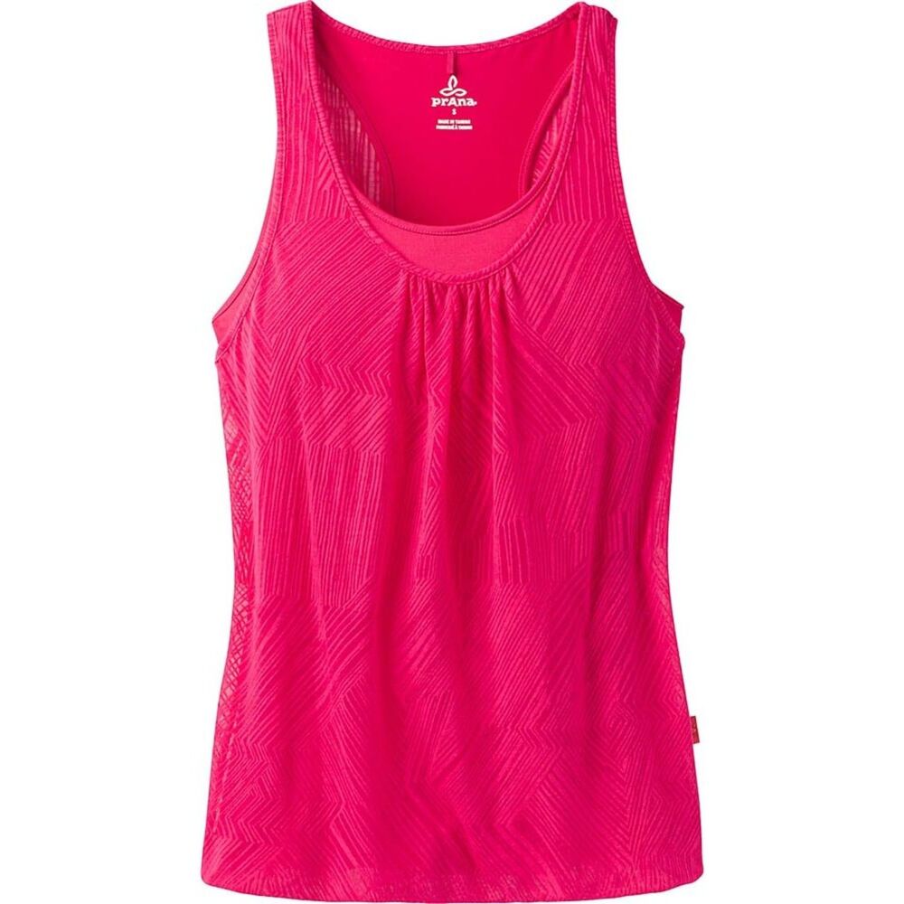 NWT PRANA Copa Mika Cosmo Pink Tank Top Size L - Picture 2 of 8